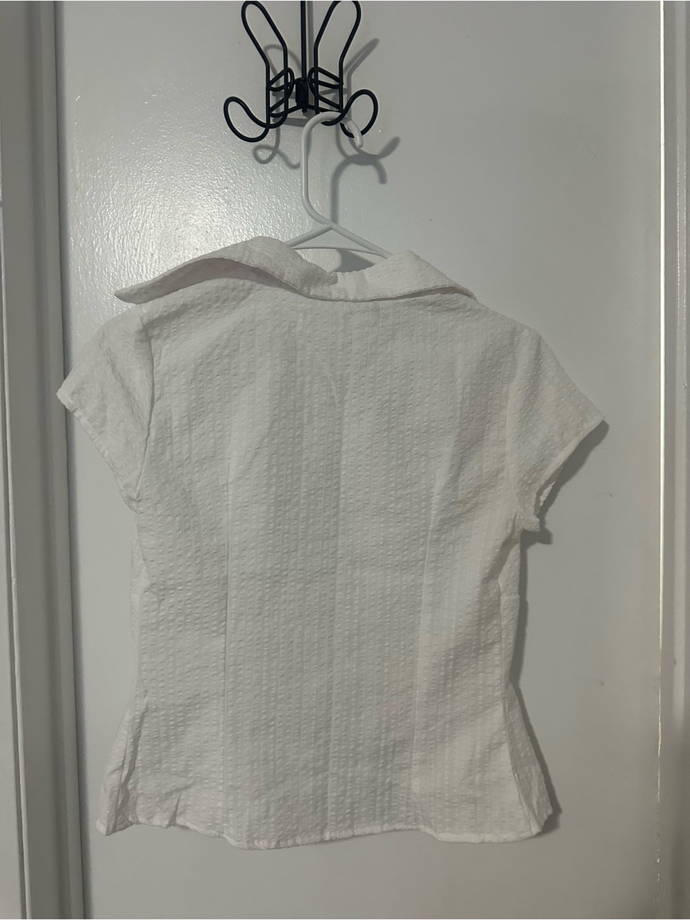 Princess Polly White Button-Front Collared Top - Picture 6 of 6